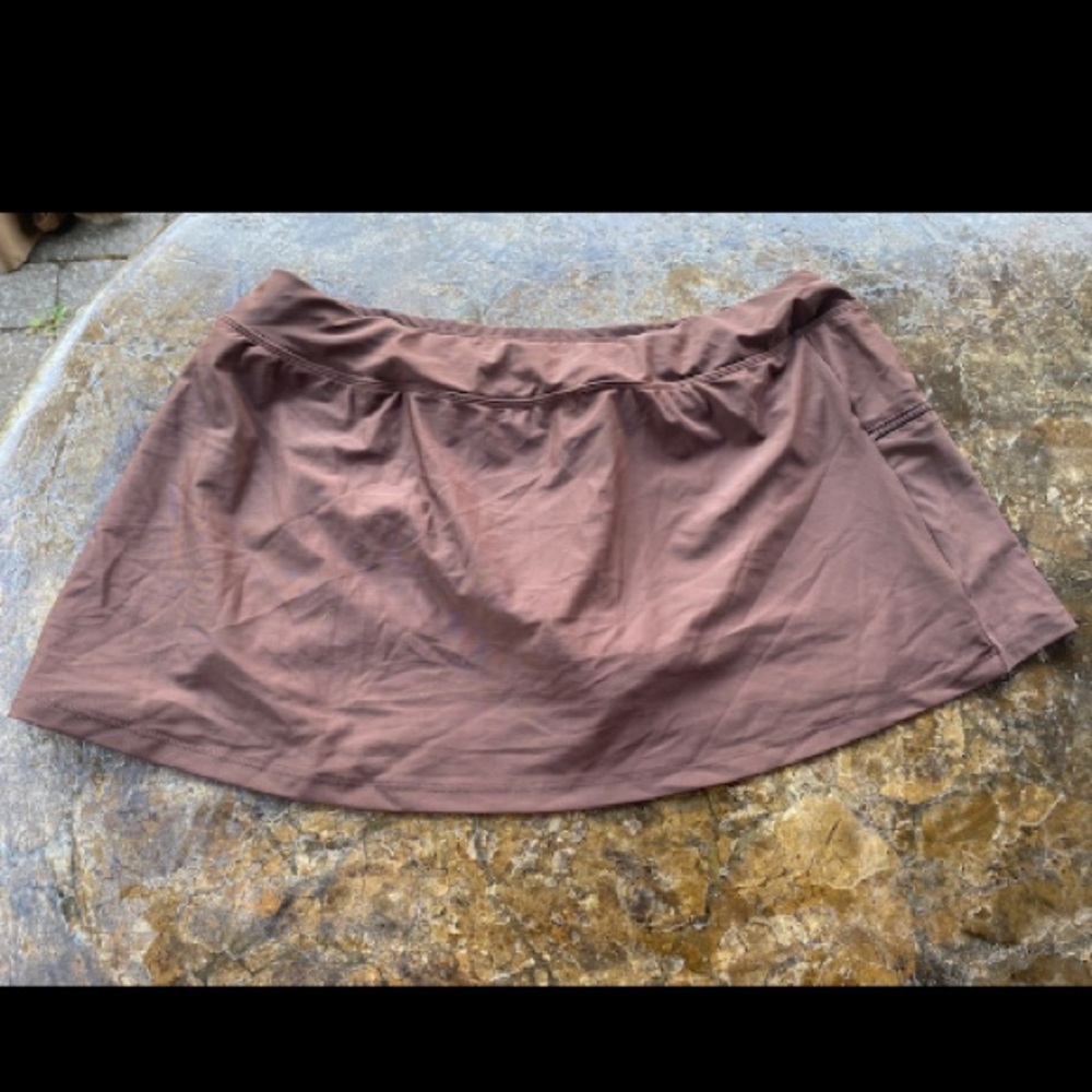 EUC Women’s 18 W nylon spandex tennis skirt bathing suit cover up bottom 1 pc